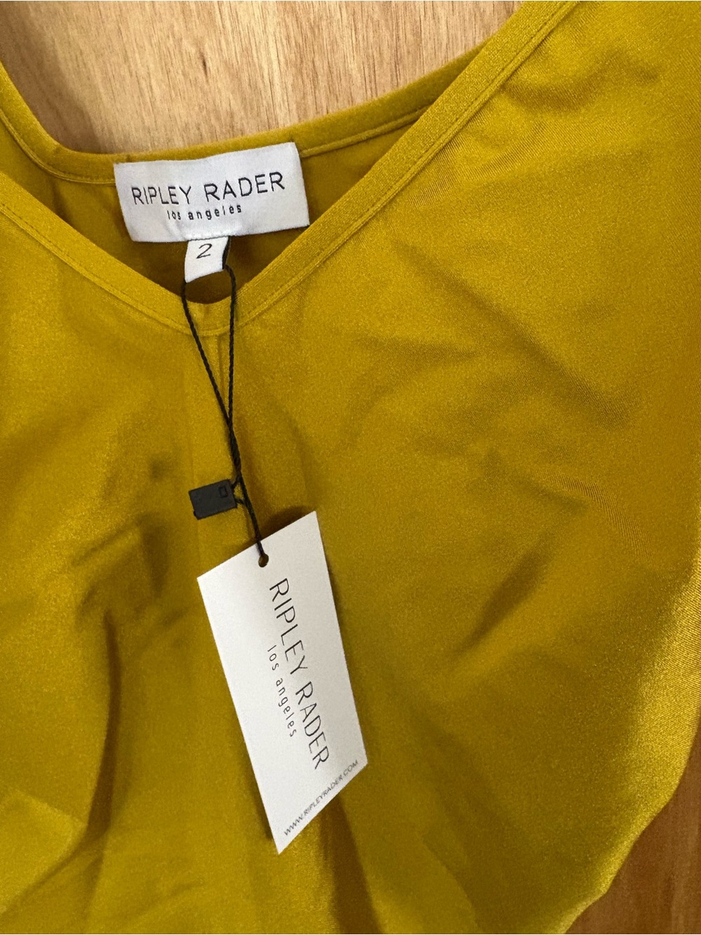 Chartreuse Sateen Stretch Slip Dress - Picture 3 of 4